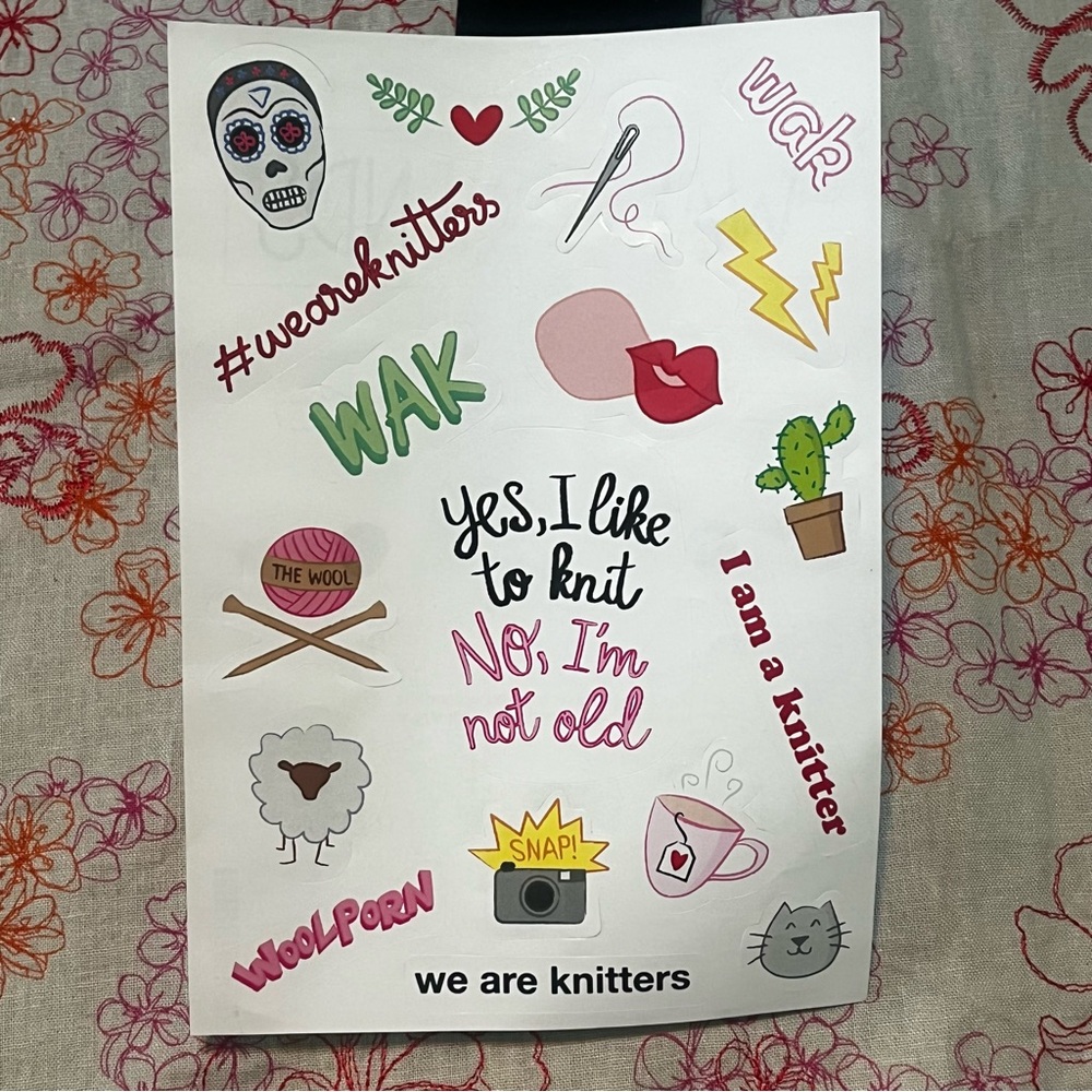Free with purchase - Knitting Stickers